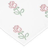 Rote Rosen, Muster von Rose, Ihr Name Tischdecke (Schrägansicht)