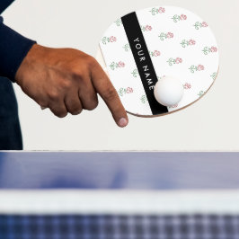 Rote Rosen, Muster von Rose, Ihr Name Tischtennis Schläger