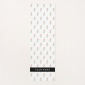 Rote Rosen, Muster von Rose, Ihr Name Yogamatte (Vorderseite)