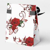 Rote Rosen Muster-Vorzugsbox Geschenkschachtel (Rückseite)