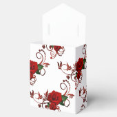 Rote Rosen Muster-Vorzugsbox Geschenkschachtel (Geöffnet)