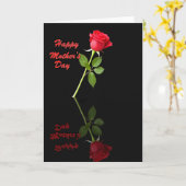 Rote Rosen-Muttertags-Reflexionskarte Karte (Gelbe Blume)
