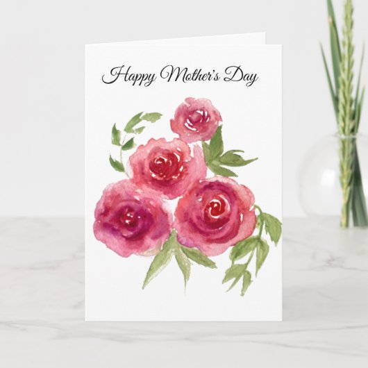 Rote Rosen Muttertagskarte Karte (Vorderseite)