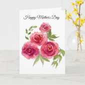 Rote Rosen Muttertagskarte Karte (Gelbe Blume)