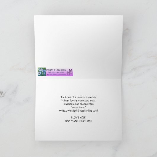 Rote Rosen Muttertagskarte Karte (Innenseite)