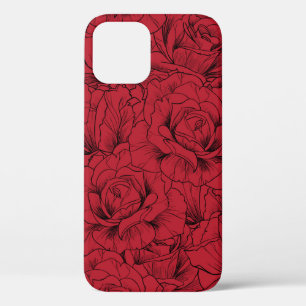 rote Rosen nahtlos Case-Mate iPhone Hülle