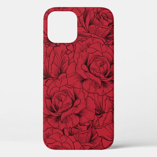 rote Rosen nahtlos Case-Mate iPhone Hülle (Rückseite)