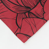 rote Rosen nahtlos Fleecedecke (Ecke)