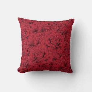 rote Rosen nahtlos  Kissen
