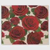 	rote Rosen. Nahtloser blumiger Hintergrund.  Geschenkpapier (Flach)