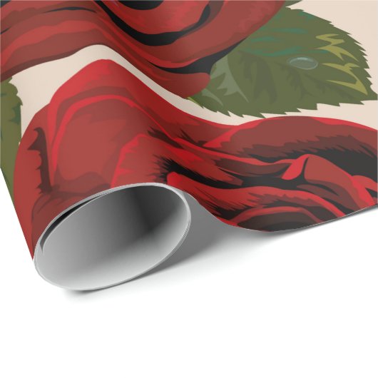 	rote Rosen. Nahtloser blumiger Hintergrund.  Geschenkpapier (Rolleneckpunkt)