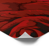 Rote Rosen. Nahtloser blumiger Hintergrund. Poster (Ecke)