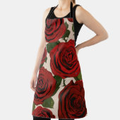 rote Rosen. Nahtloser blumiger Hintergrund. Schürze (InSitu)