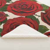 	rote Rosen. Nahtloser blumiger Hintergrund.  Sherpadecke (3/4)