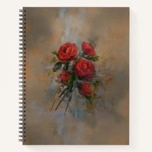 Rote Rosen-Notebook Notizblock