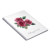 Rote Rosen Notizblock (Rechte Seite)