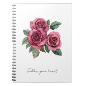 Rote Rosen Notizblock (Vorderseite)