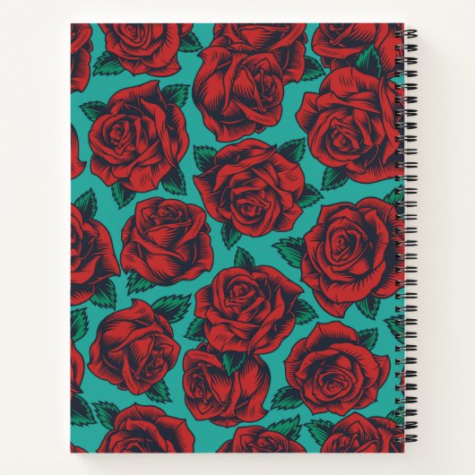 Rote Rosen Notizblock (Rückseite)