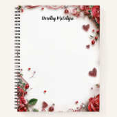 Rote Rosen Notizblock (Vorderseite)