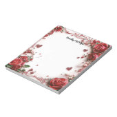 Rote Rosen Notizblock (Rotiert)