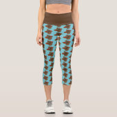 Rote Rosen Owl Blue Capri Leggings (Vorderseite)