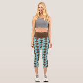 Rote Rosen Owl Blue Capri Leggings (Vorderseite)