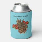 Rote Rosen Owl Blue Dosenkühler (Kanne Vorderseite)