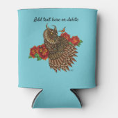 Rote Rosen Owl Blue Dosenkühler (Vorderseite)