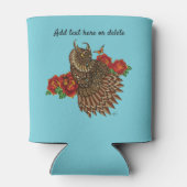 Rote Rosen Owl Blue Dosenkühler (Rückseite)