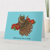 Rote Rosen Owl Blue Karte (Vorderseite)