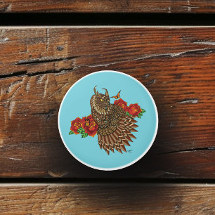 Rote Rosen Owl Blue Keramikknauf