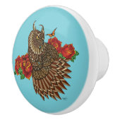 Rote Rosen Owl Blue Keramikknauf (Rechts)
