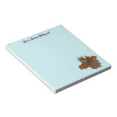 Rote Rosen Owl Blue Notizblock (angewinkelt)