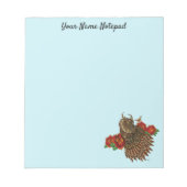Rote Rosen Owl Blue Notizblock (Vorderseite)