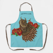 Rote Rosen Owl Blue Schürze (Vorderseite)