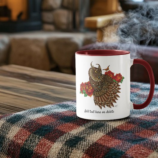 Rote Rosen Owl Blue Tasse