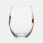 Rote Rosen Owl Blue Weinglas Ohne Stiel (Links)