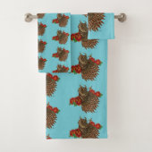 Rote Rosen Owl Brown Badhandtuch Set (Insitu)