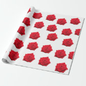 Rote Rosen Packpapier (Ungerollt)