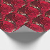 Rote Rosen Packpapier (Ecke)