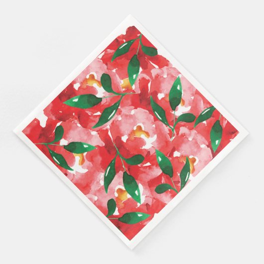 Rote Rosen Paper Dinner Napkins Serviette (Ecke)