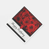 Rote Rosen Paper Napkin Serviette (Ecke)