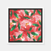 Rote Rosen Papier Cocktail Serviette (Vorderseite)