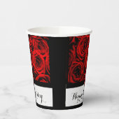 Rote Rosen Pappbecher (Links)