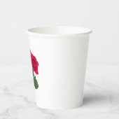 Rote Rosen Pappbecher (Links)