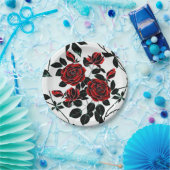 Rote Rosen. Pappteller (Party)