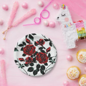 Rote Rosen. Pappteller (Party)