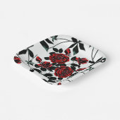 Rote Rosen. Pappteller (Gewinkelt)