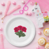 Rote Rosen Pappteller (Party)