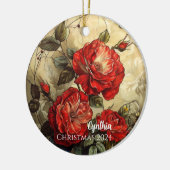 Rote Rosen Personalisiert Ornament (Links)